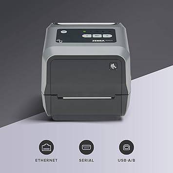 Zebra ZD621 Thermal Transfer Desktop Printer 203 dpi Print Width 4-inch USB Serial Ethernet ZD6A042-301F00EZ
