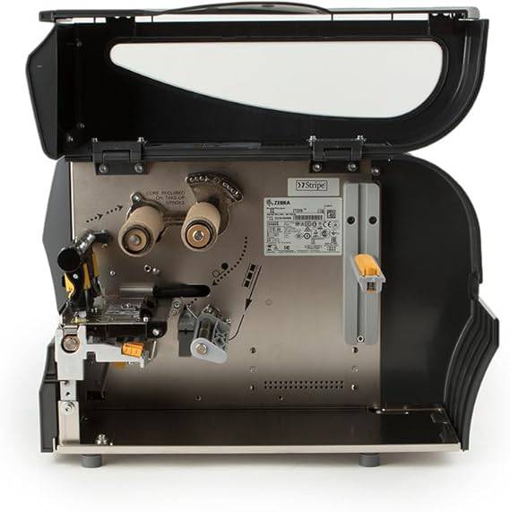 Zebra ZT220 4-inch industrial thermal transfer label printer with USB and serial ports, 203 dpi, supporting ZPL, EPL, XML.