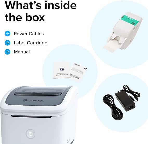 ZSB Series Thermal Label Printer from Zebra ZSB Label Printer Frustration Free Wireless Labeling for Shipping, Address, Barcodes, Filing and More - ZSB-DP12-2-inch Print Width